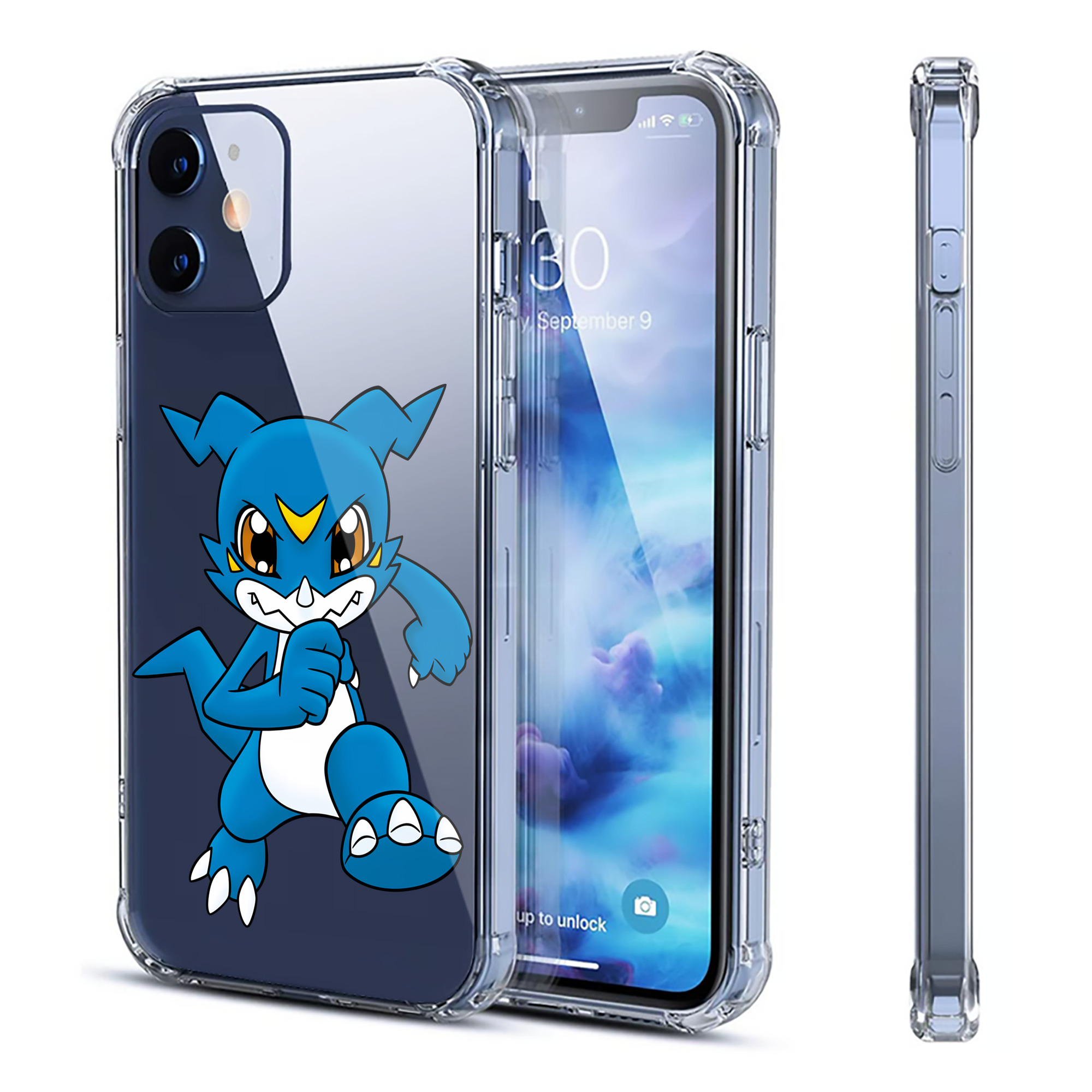 （画像用） Digimon デジタルモンスター/デジモン 【iPhone 12シリーズ対応】透明スマホケース（クリアソフトケース）
